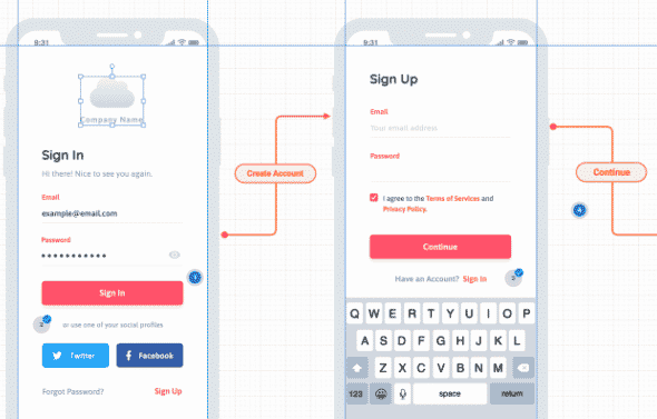 Step 8 when creating an app: prototyping visual