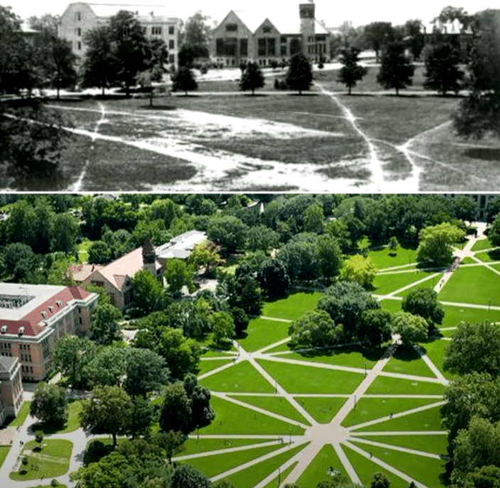Desire Paths at Ohio University